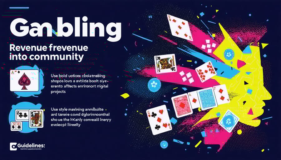 Flow chart illustrating gambling revenue being reinvested into green community initiatives